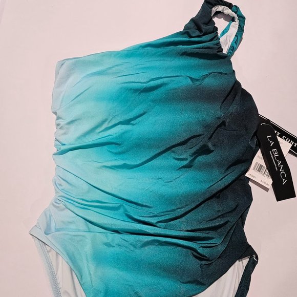 La Blanca Ocean Oasis One Shoulder One Piece Swimsuit - Picture 6 of 11